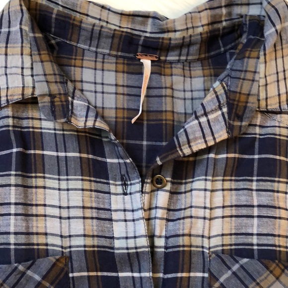 Free People Plaid Top - Picture 3 of 6